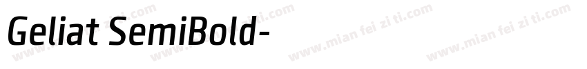 Geliat SemiBold字体转换